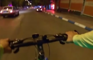 دوچرخه سواری شبانه در خیابان های سردشت