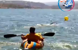 مسابقات شنای آزاد قهرمانی در دریاچه سردشت