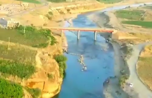 ویدیویی هوایی از رودخانه زاب و پل نلاس به ورگیل