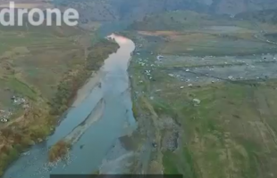 پرواز بر فراز رودخانه زاب قبل از آبگیری سد سردشت