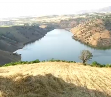 پرواز بر فراز محل قدیمی روستای نیسکاوه مدفون شده در دریاچه سردشت